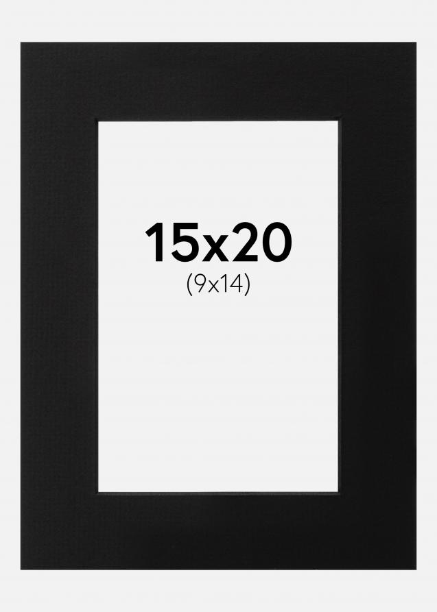 Paspartú Negro (Borde interior negro) 15x20 cm (9x14)