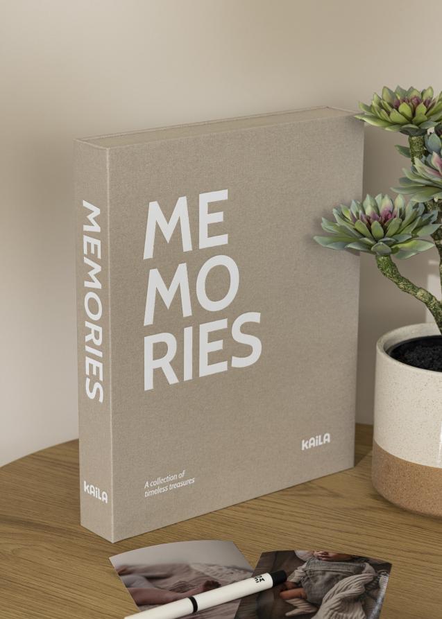 KAILA MEMORIES Grey/White - Coffee Table Photo Álbum (60 Hojas negras)