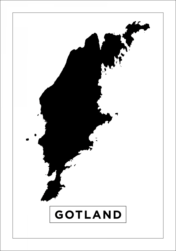 Mapa - Gotland - Cartel blanco