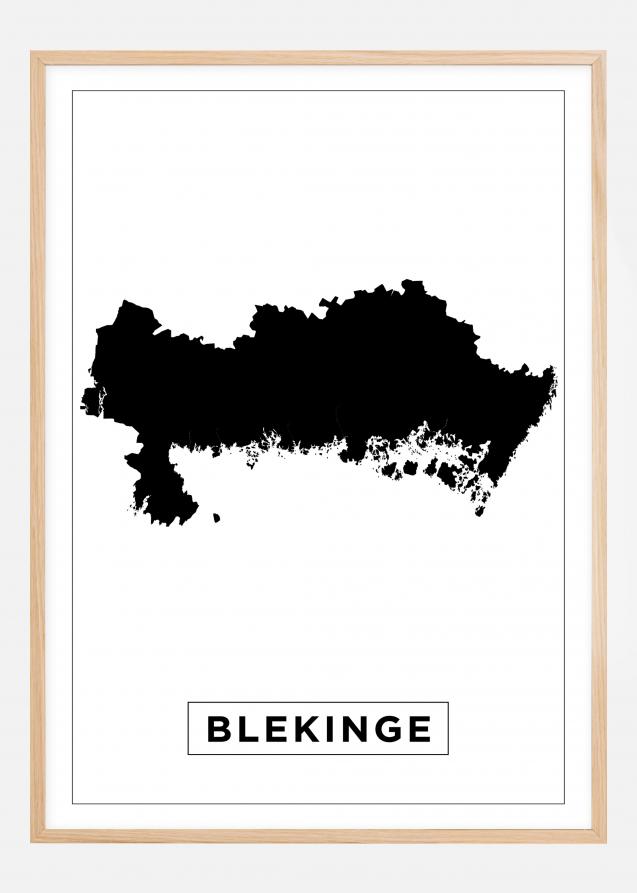 Mapa - Blekinge - Cartel blanco