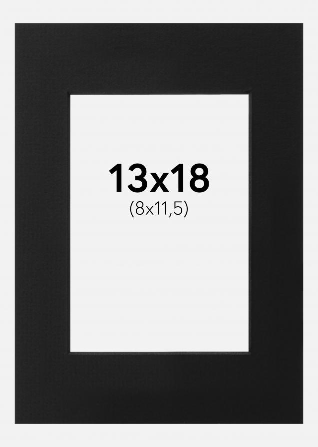 Paspartú Negro (Borde interior negro) 13x18 cm (8x11,5)