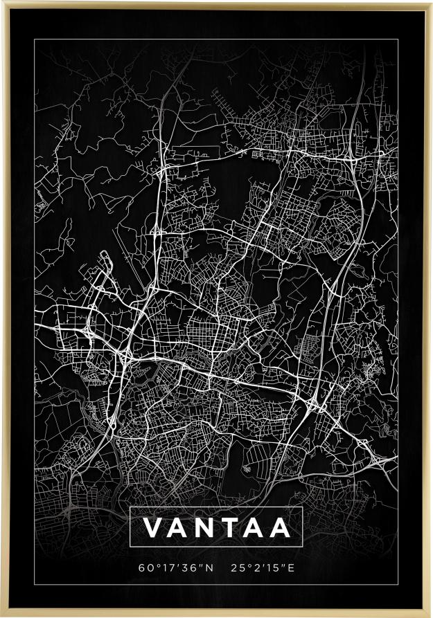 Mapa - Vantaa - Cartel Negro