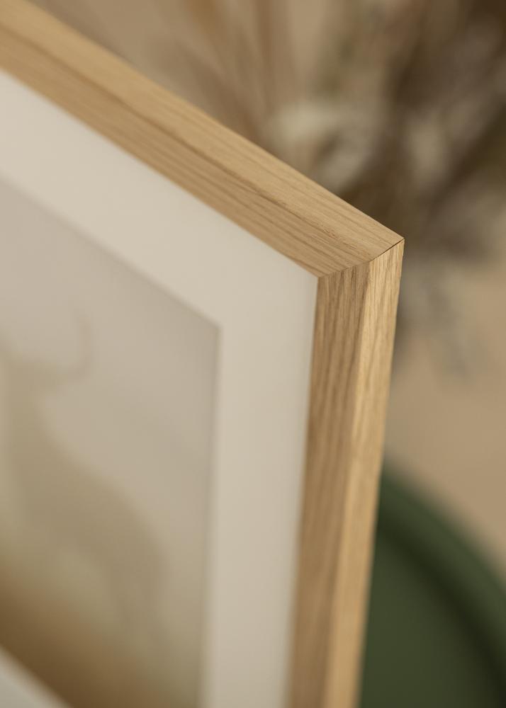 Marco Oak Wood 40x50 cm - Paspart Blanco 29,7x42 cm (A3)