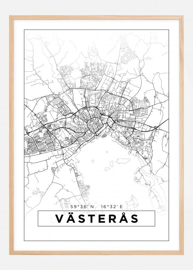 Mapa - Västerås - Cartel Blanco