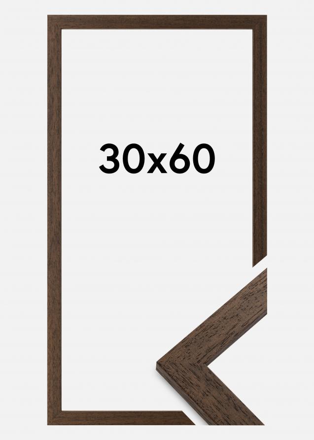 Marco Brown Wood Vidrio acrílico 30x60 cm