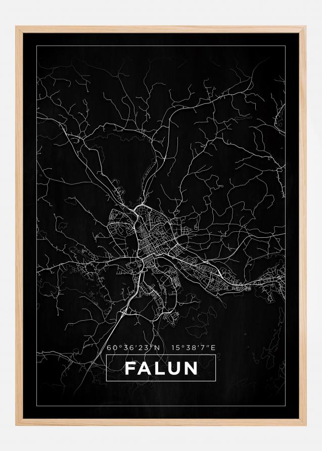 Mapa - Falun - Cartel Negro