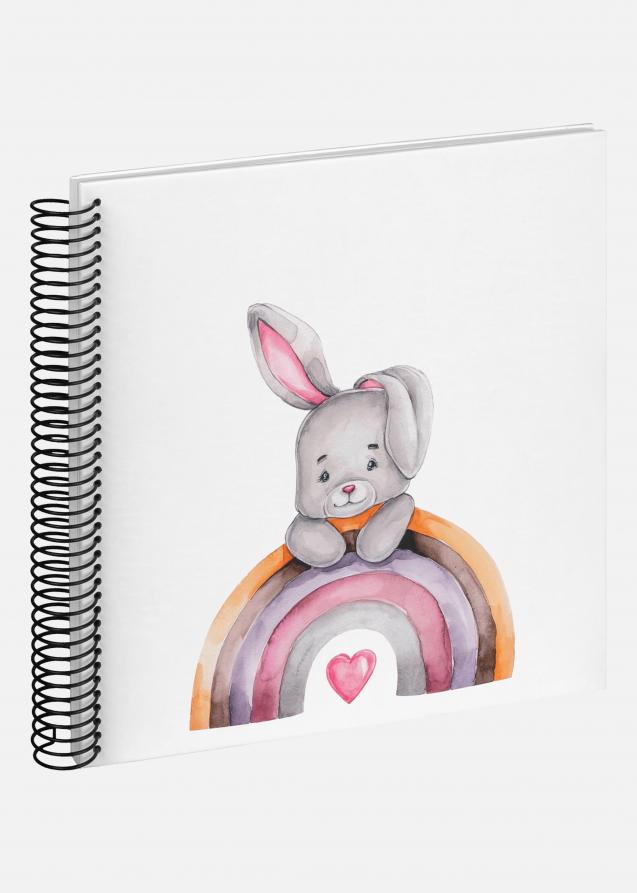 Bunny Malin Álbum de espiral Blanco - 24x24 cm (40 Páginas blancas / 20 hojas)