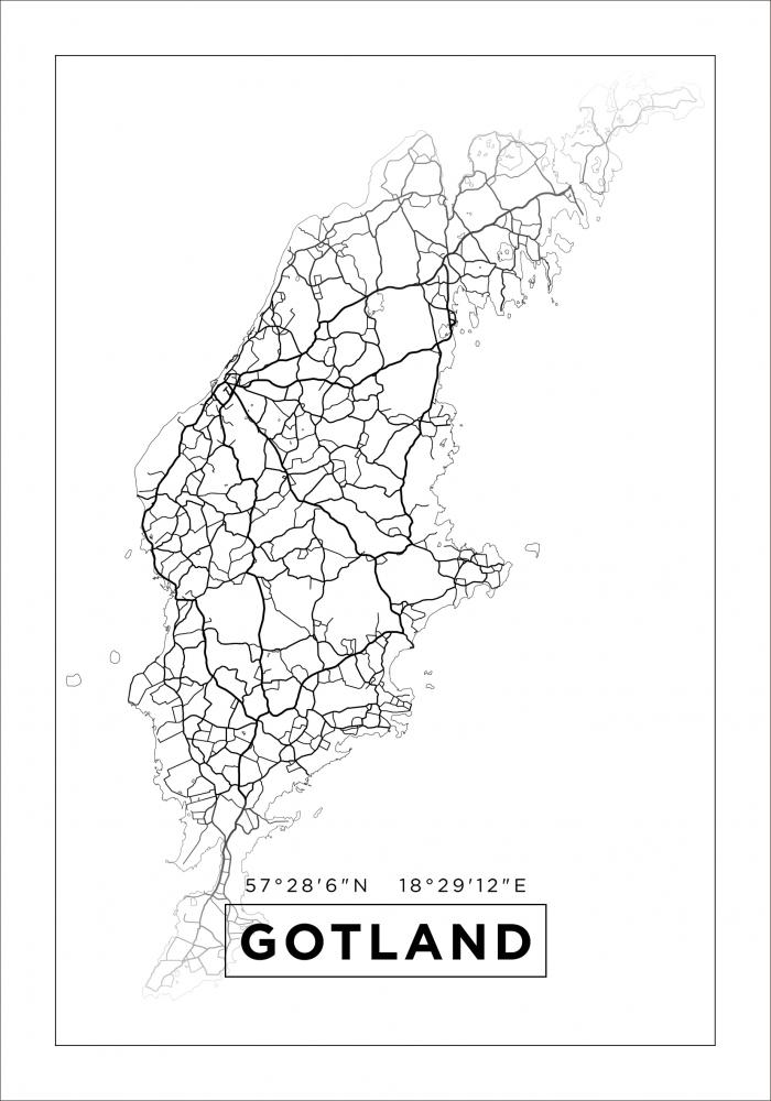 Mapa - Gotland - Cartel Blanco