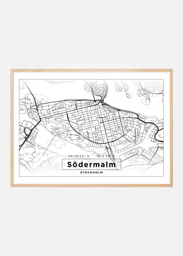 Mapa - Södermalm - Cartel Blanco