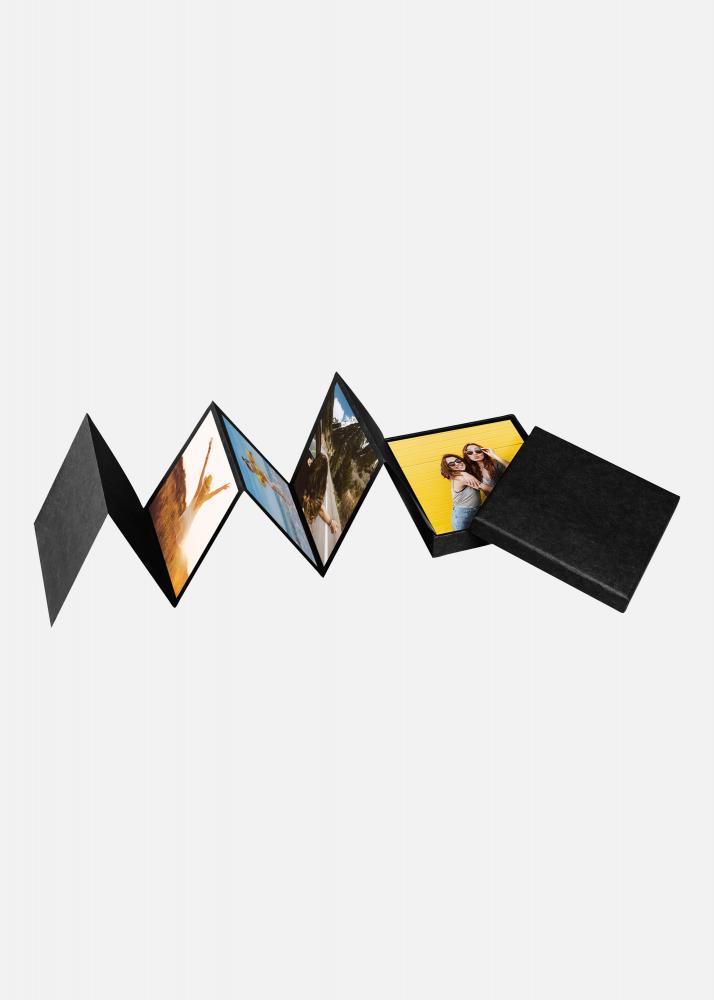 PAC Leporello-Box Negro - 11 Fotos en formato 10x10 cm