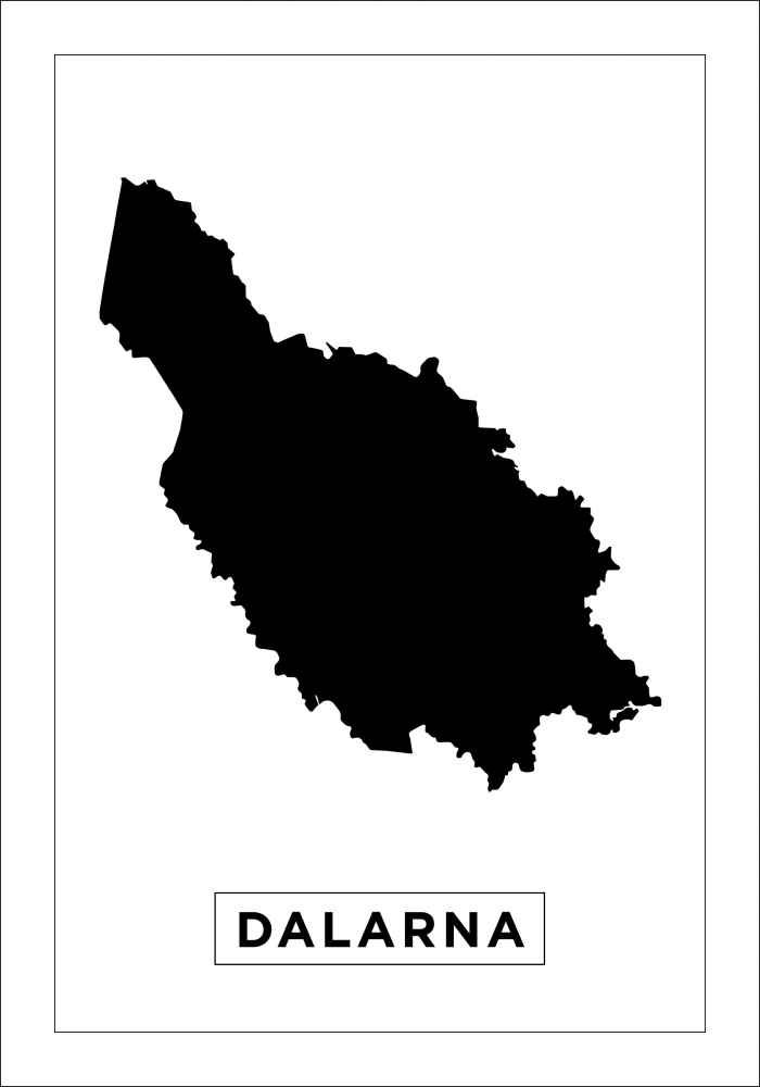 Mapa - Dalarna - Cartel blanco