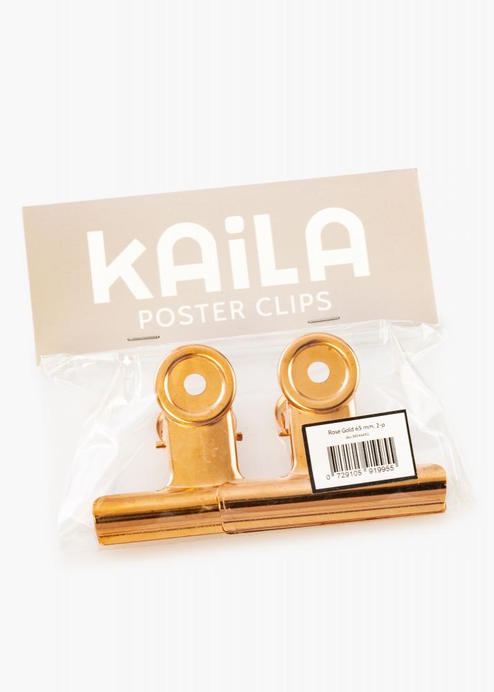 KAILA Pster Clip Rose Gold 65 mm - 2-p
