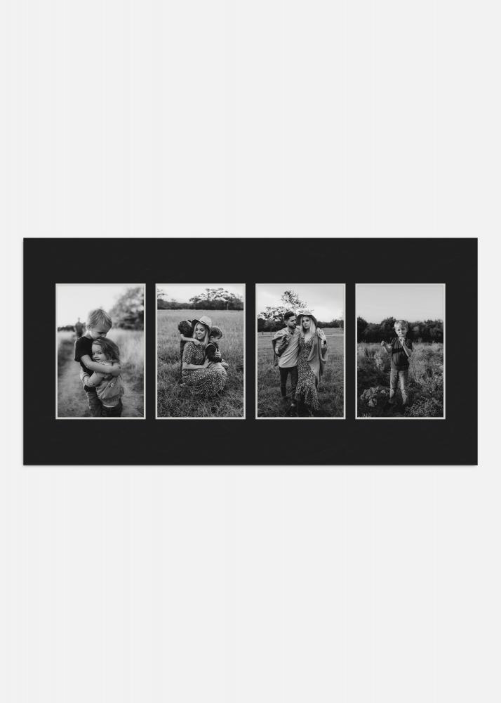Paspart Negro 50x100 cm - Collage 4 Fotos (19x29 cm)