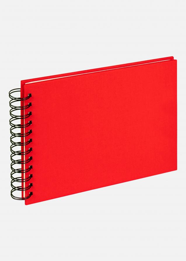 Cloth Álbum de espiral Rojo - 19,5x15 cm (40 Páginas negras / 20 hojas)