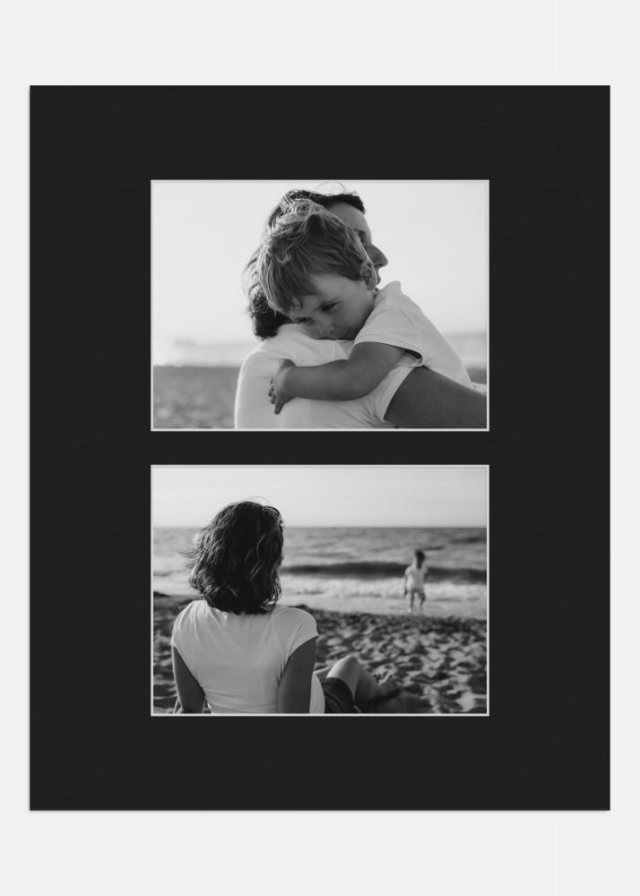 Paspart Negro 40x50 cm - Collage 2 Fotos (17x23 cm)