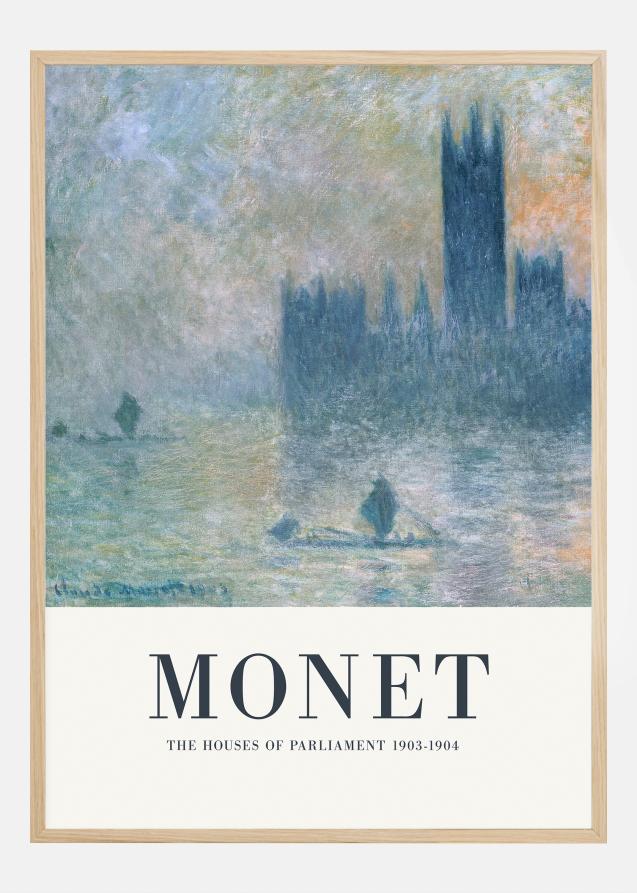 Claude Monet -The Houses of Parliament Póster