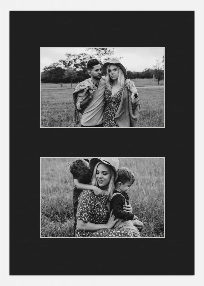 Paspart Negro 21x30 cm - Collage 2 Fotos (9x14 cm)