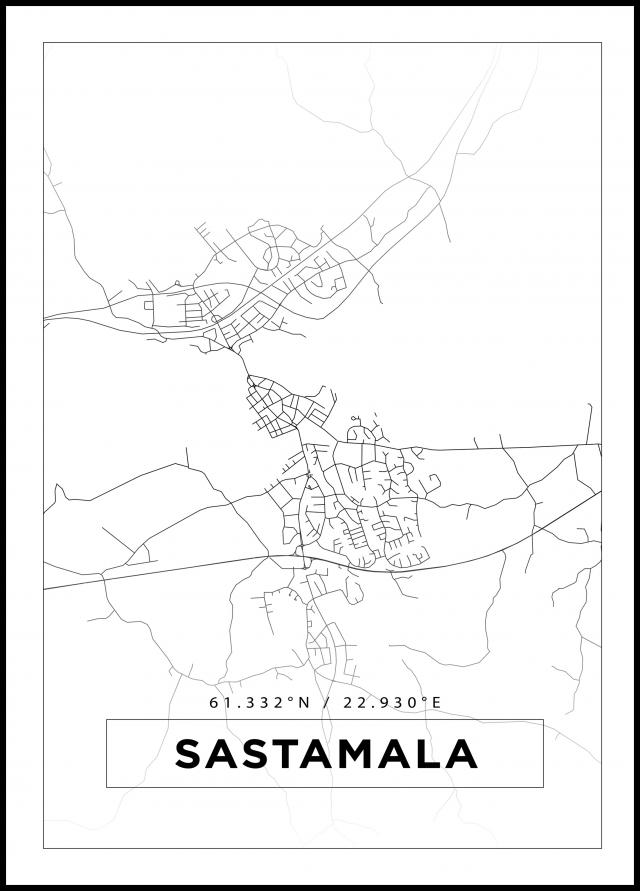 Mapa - Sastamala - Cartel Blanco
