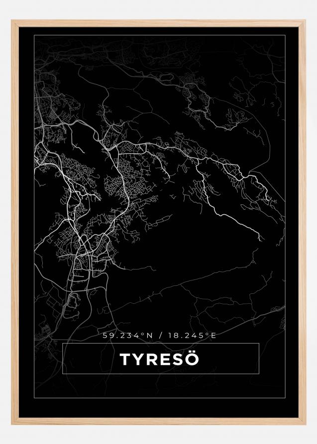 Mapa - Tyresö - Cartel Negro