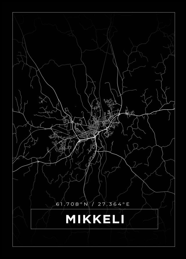 Mapa - Mikkeli - Cartel negro