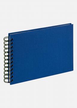 Cloth lbum de espiral Azul - 19,5x15 cm (40 Pginas negras / 20 hojas)