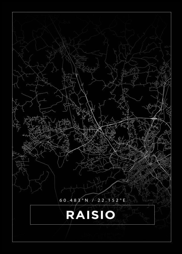 Mapa - Raisio - Cartel Negro
