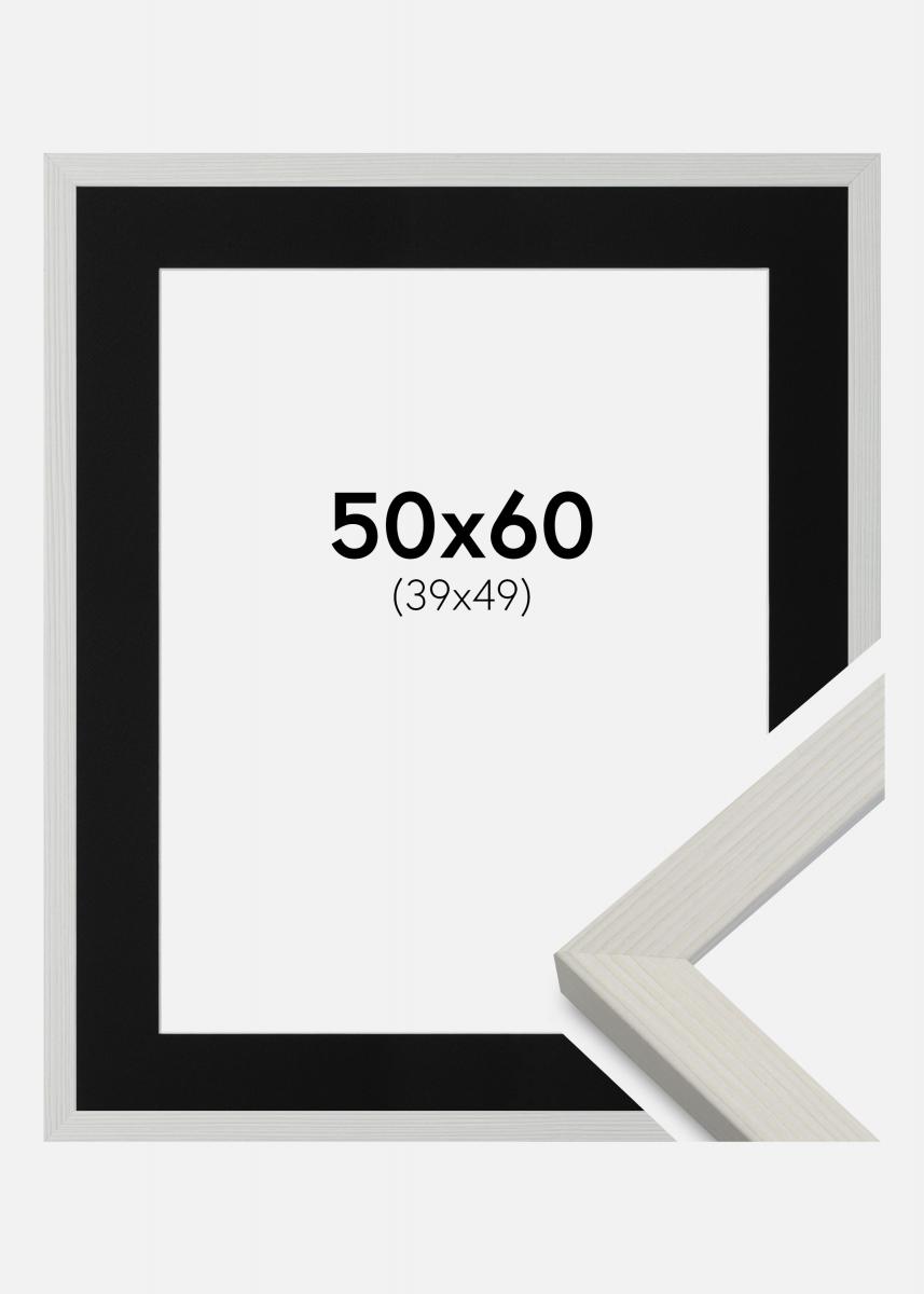 Compra Marco Fiorito Blanco 50x60 cm - Paspartú Negro 40x50 cm aquí 