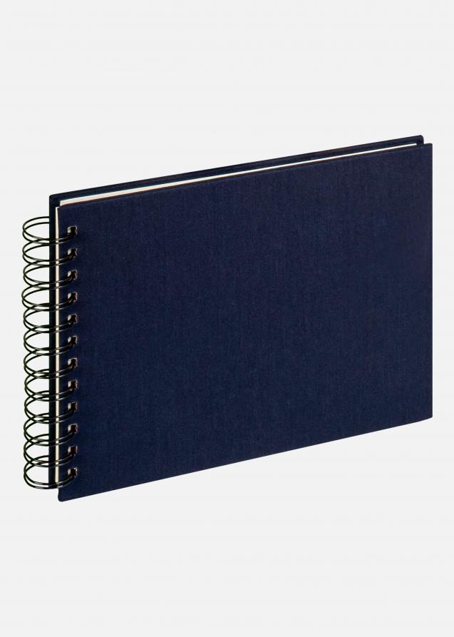 Cloth Álbum de espiral Azul - 19,5x15 cm (40 Páginas negras / 20 hojas)