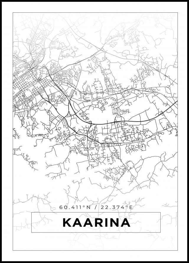 Mapa - Kaarina - Cartel Blanco