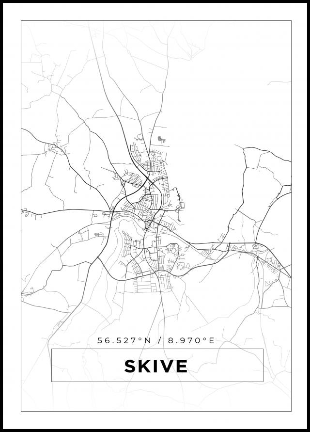 Mapa - Skive - Cartel Blanco