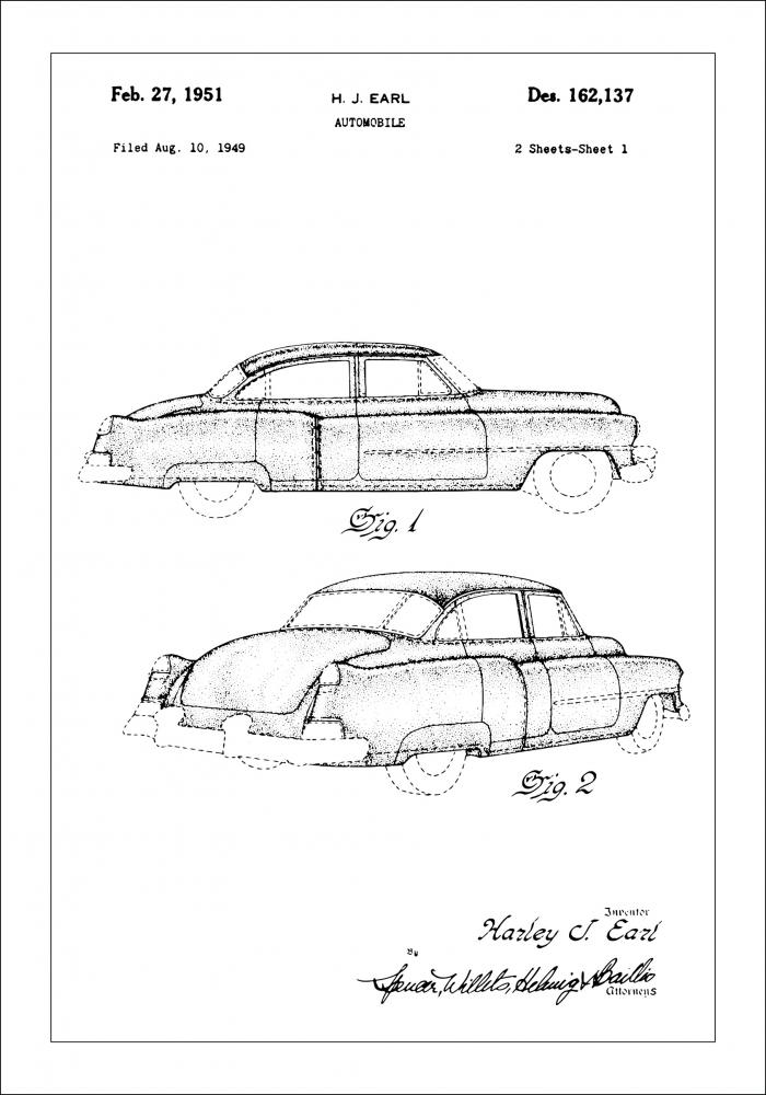 Dibujo de patente - Cadillac I Pster