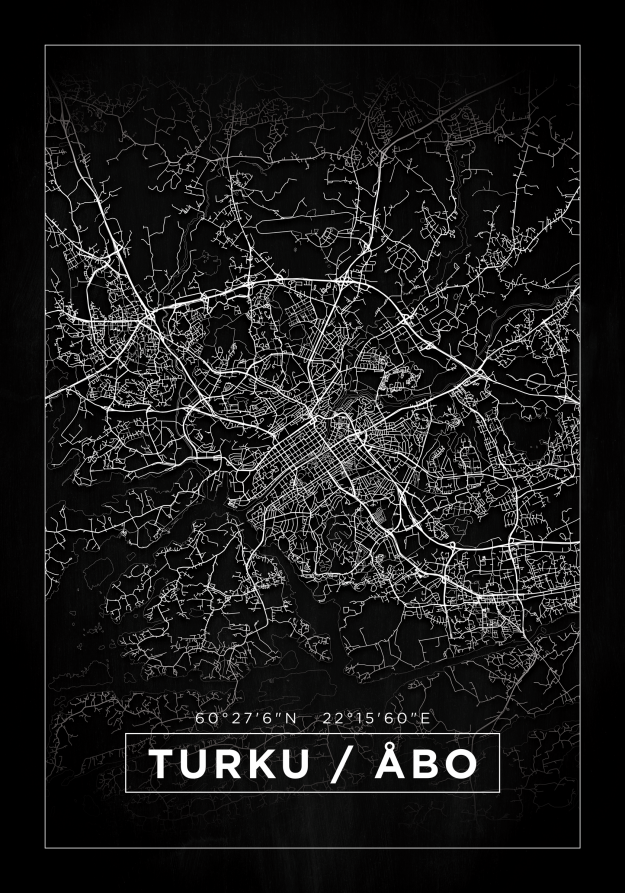 Mapa - Turku / Turku - Cartel Negro