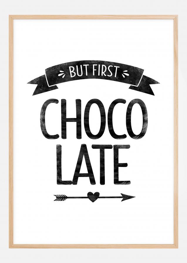 But first chocolate Retro Póster