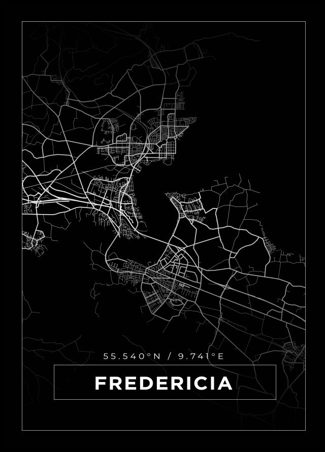 Mapa - Fredericia - Cartel Negro