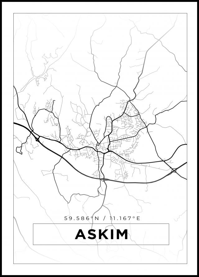 Mapa - Askim - Cartel blanco