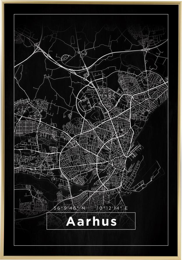 Mapa - Aarhus - Cartel Negro