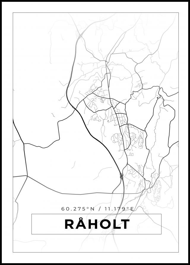 Mapa - Råholt - Cartel blanco