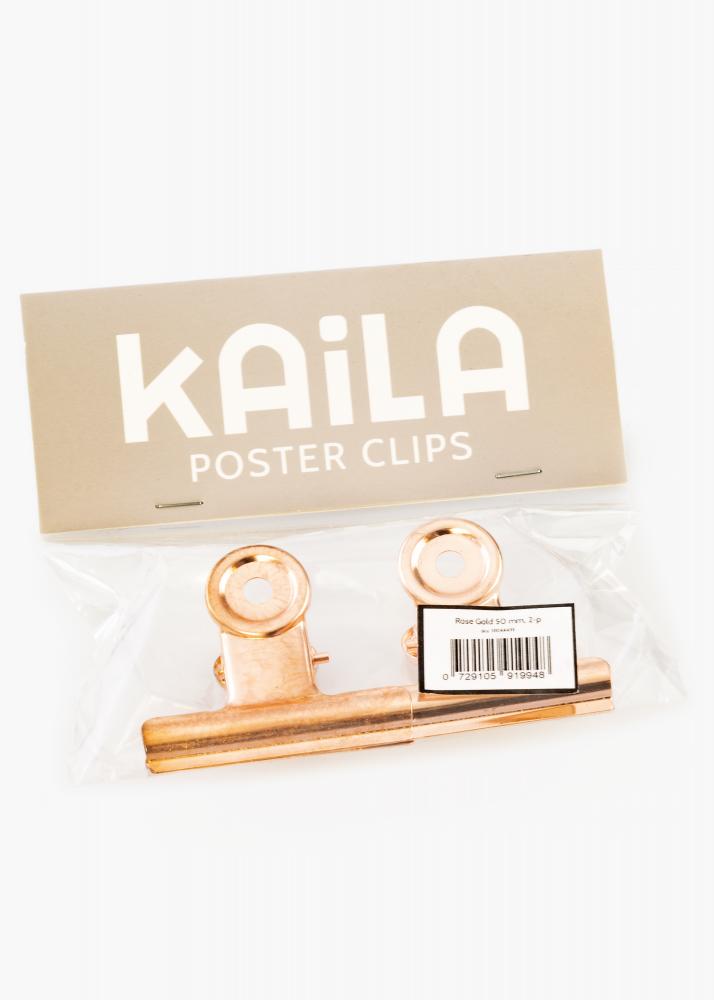 KAILA Pster Clip Rose Gold 50 mm - 2-p