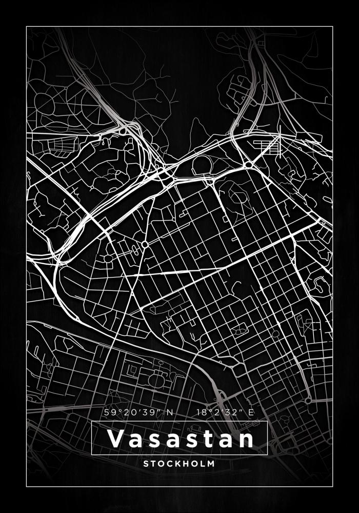 Mapa - Vasastan - Cartel Negro