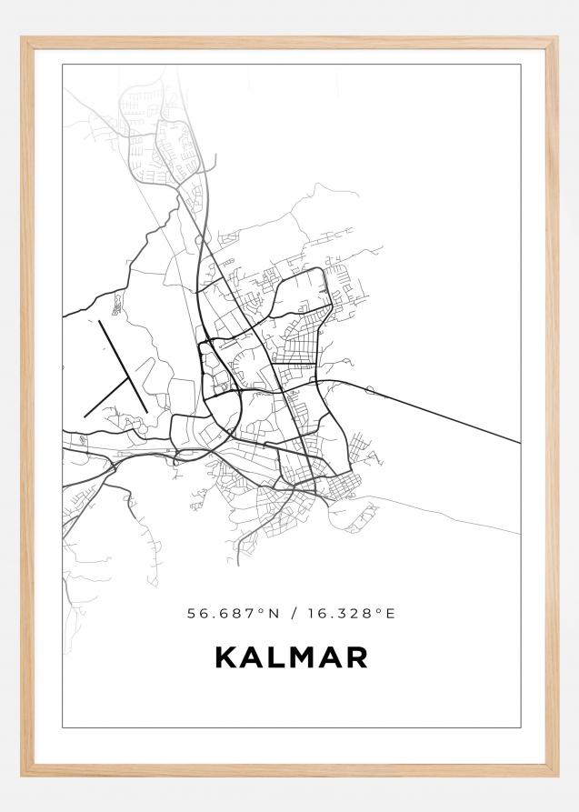 Mapa - Kalmar - Cartel blanco