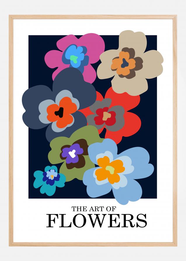 The Art Of Flowers Blue Póster