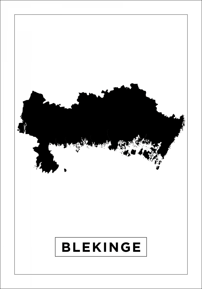 Mapa - Blekinge - Cartel blanco