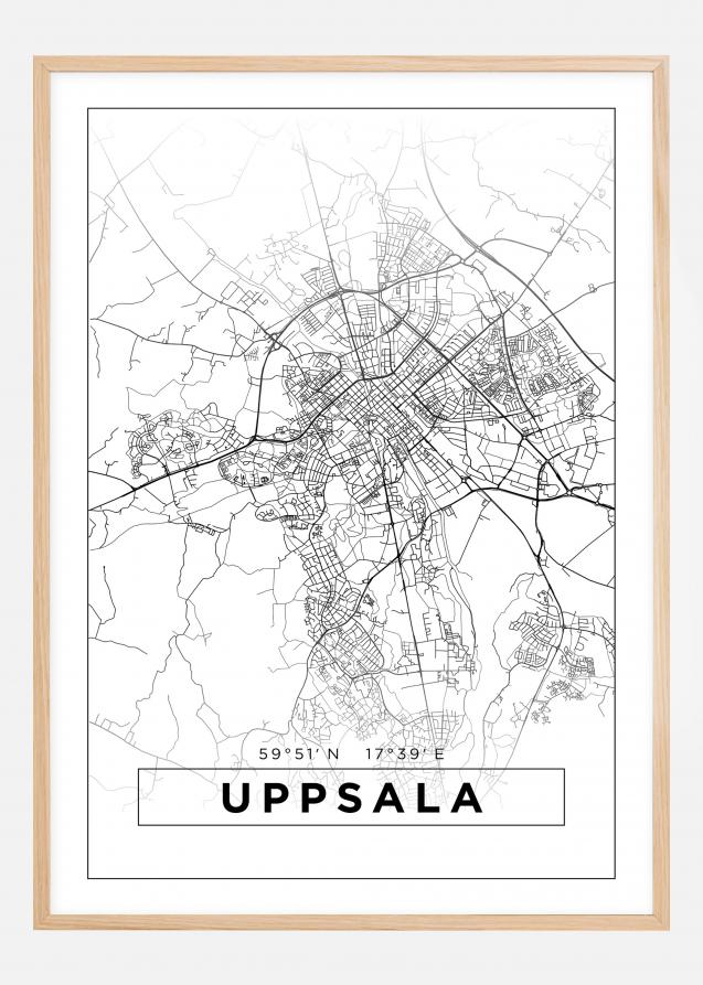 Mapa - Uppsala - Cartel blanco