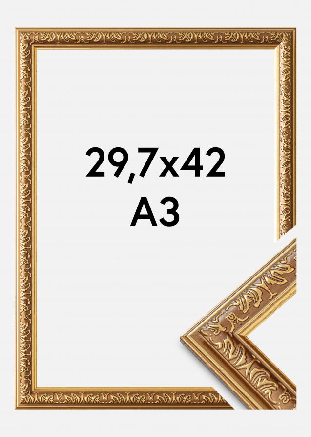 Marco Swirl Vidrio acrílico Dorado 29,7x42 cm (A3)