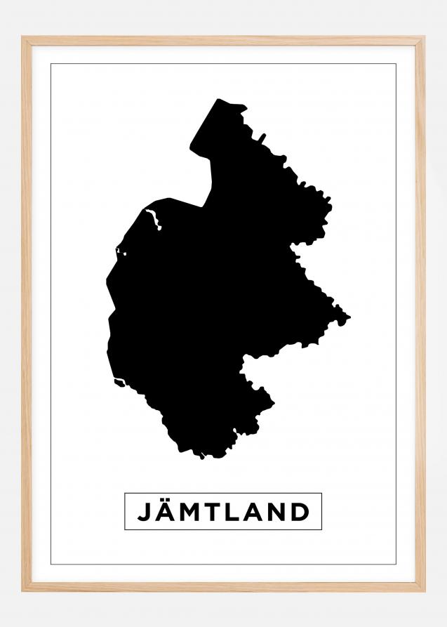 Mapa - Jämtland - Cartel Blanco
