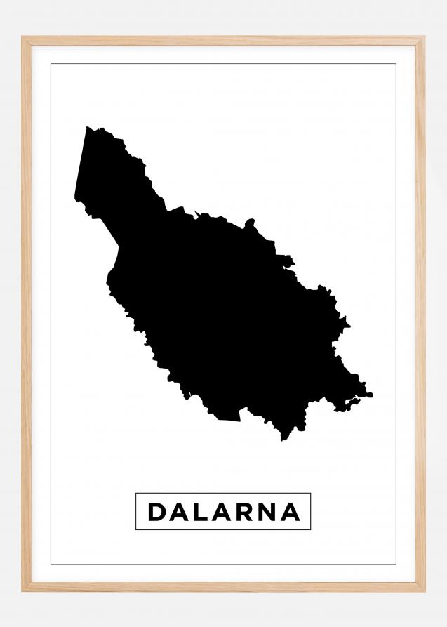 Mapa - Dalarna - Cartel blanco