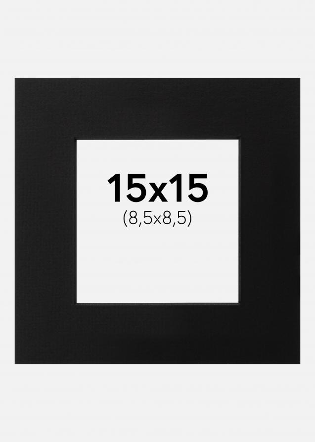 Paspartú Negro (Borde interior negro) 15x15 cm (8,5x8,5)