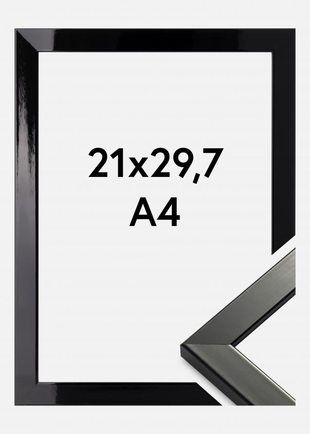 Marco Uppsala Vidrio acrílico Negro Acabado brillante 21x29,7 cm (A4)