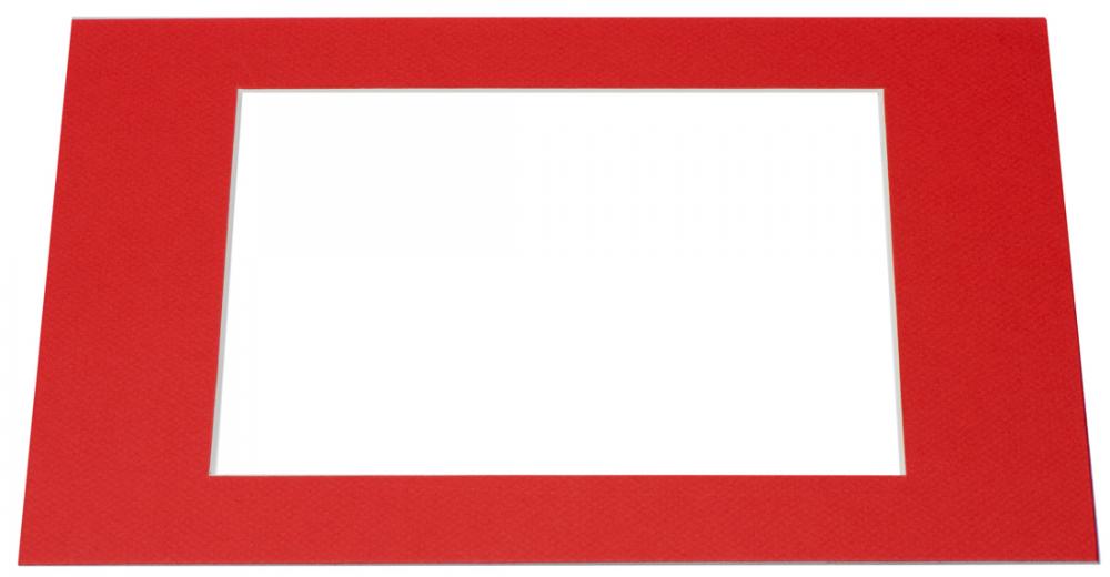 Paspart Rojo (Borde interior blanco) - A medida