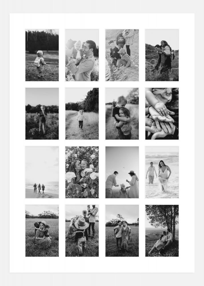 Paspart Blanco 50x70 cm - 16 Fotos collage